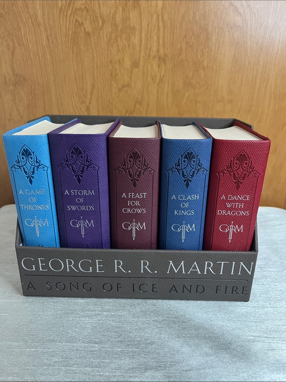 George R.R. Martin A Song of Ice and Fire Leather-Cloth 5-Book Boxed Set
